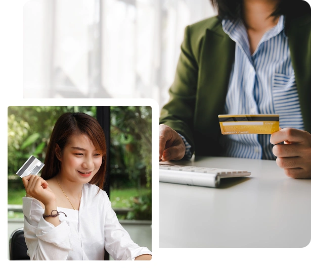 Checking credit card and financial details before a loan application