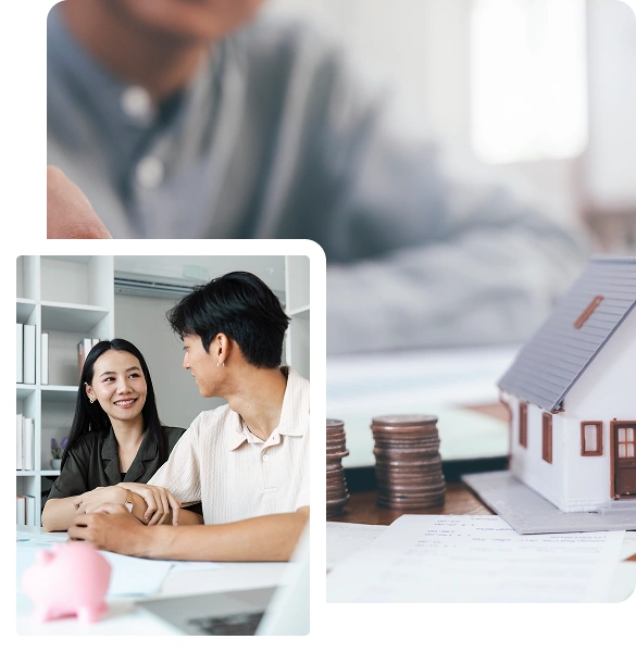Reviewing a personal loan application with a financial consultant