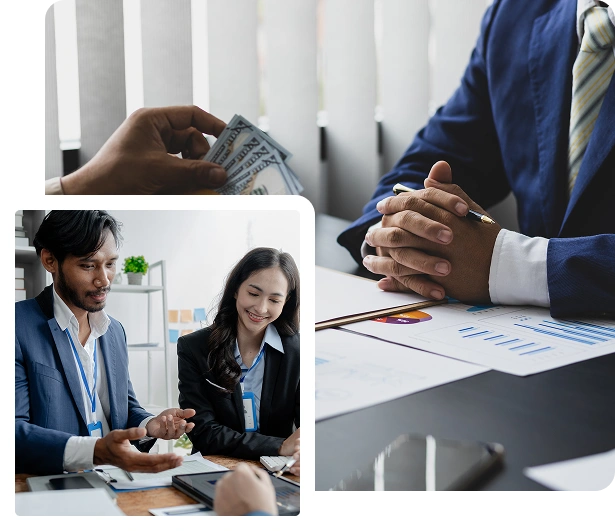SME owners discussing business financing options with a lender